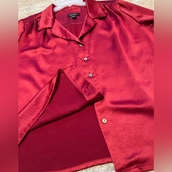 Karen Kane Satin Button-Up Long Sleeve Shirt Sz 1X - Picture 7 of 13